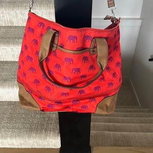 Stella & Dot elephant weekender bag
